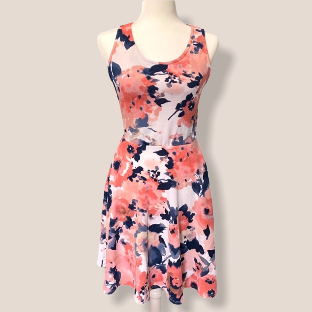 Agnes & Dora Watercolor Skater Fit & Flare Dress